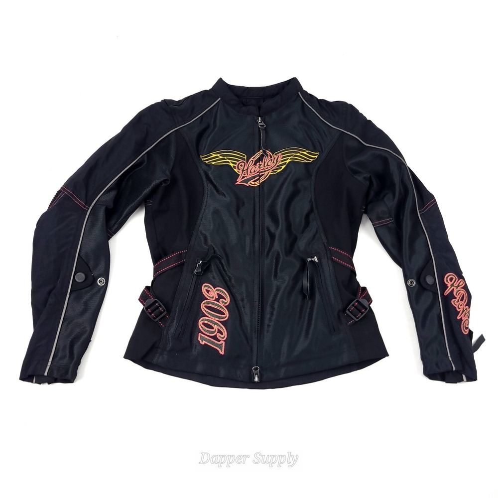 Harley Davidson Ladies Riding Jacket Size Small Black‎ HDMC 1903 #1